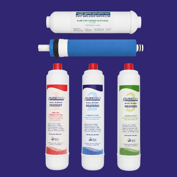 Confezione di ricambio filtro Royal RO da 6 mesi con membrana