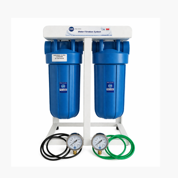 Filtro sedimenti a 2 stadi per fornitura idrica privata