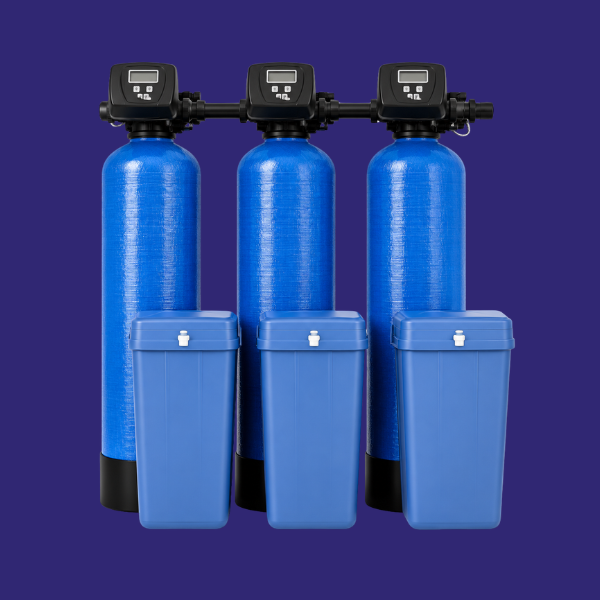 Addolcitore d'acqua commerciale triplex da 700 litri, portata fino a 78.000 litri all'ora (3672)