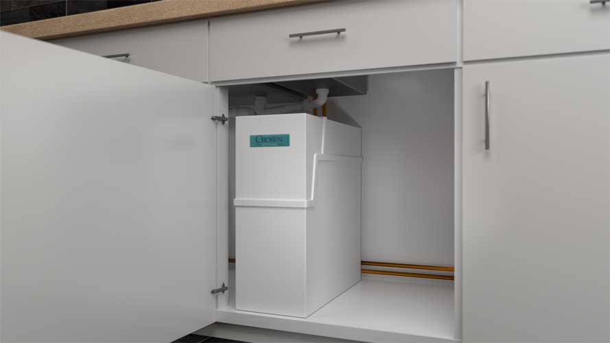 Addolcitore d'acqua a sale in blocco non elettrico Harvey Crown F15-3SLT a doppio serbatoio